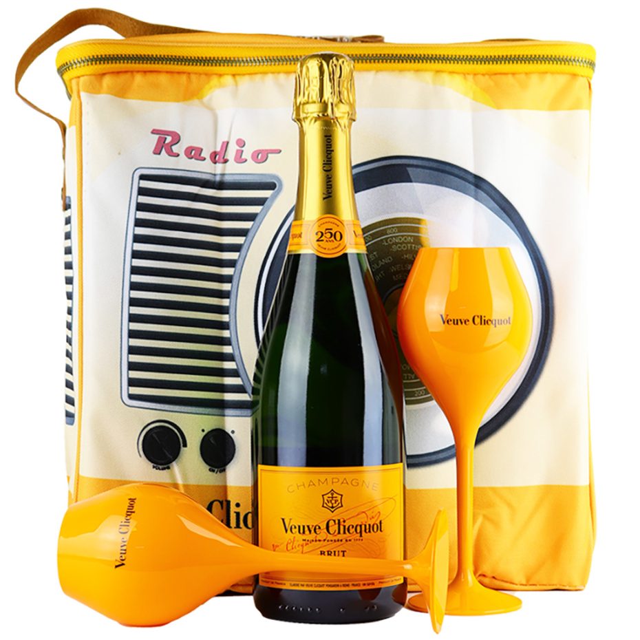 Veuve Clicquot Brut YL Radio koeltas yellow flutes